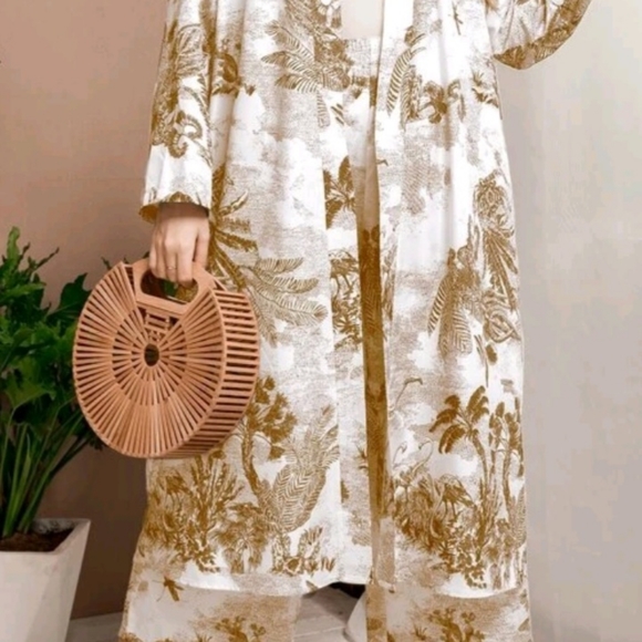 BNWT!! BOHO KIMONO STYLE PANT SUIT!! COAT & PANTS ONLY!! - Picture 2 of 6